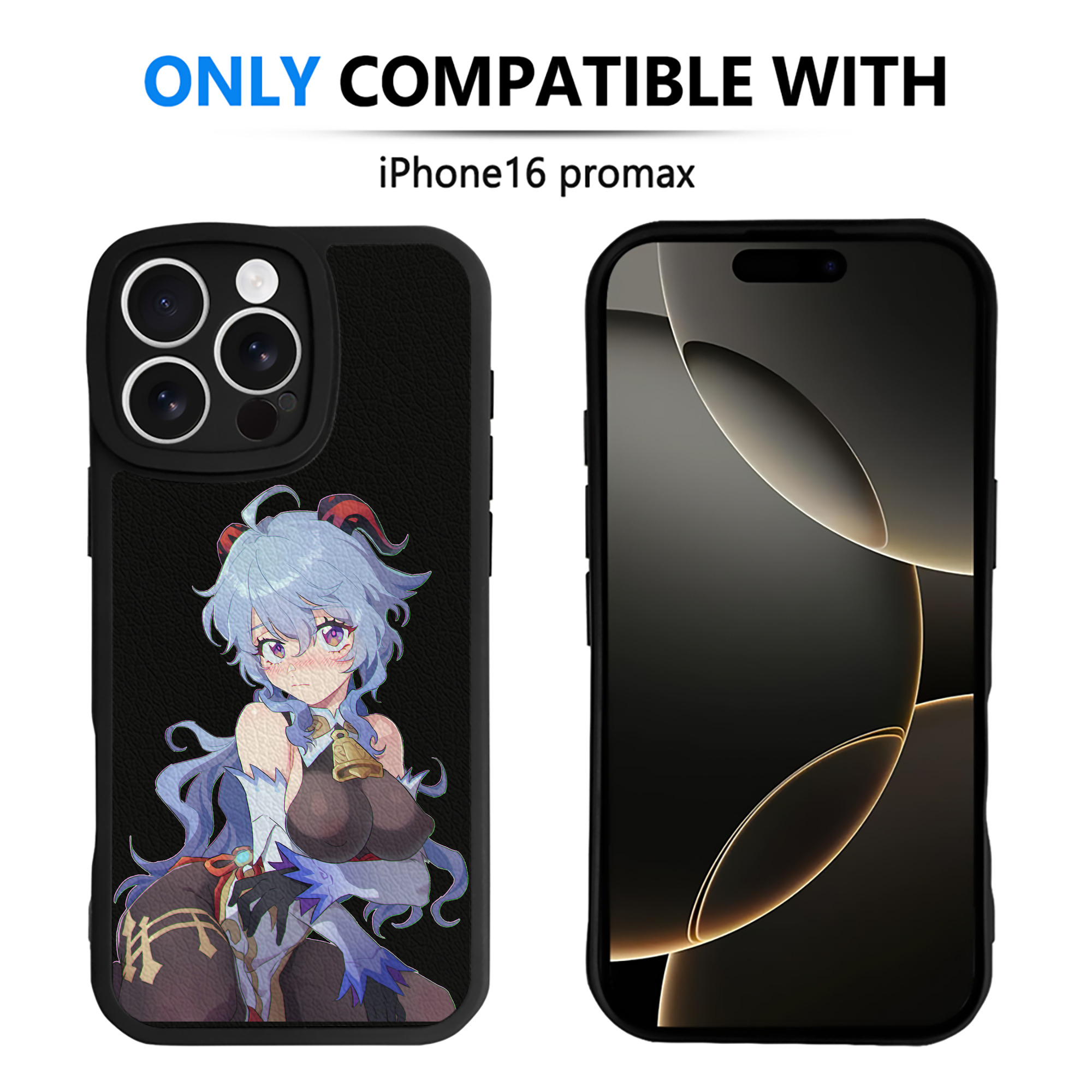 げんし神 甘雨 かんう genshin Ganyu 【iPhone 16シリーズ対応】シリコンスマホケース（レザー調） 材質：シリコン